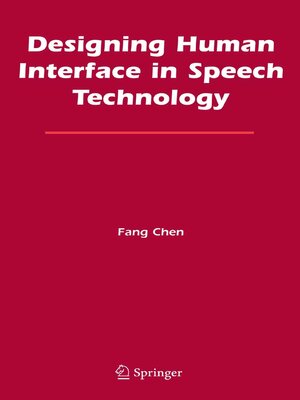 cover image of Designing Human Interface in Speech Technology